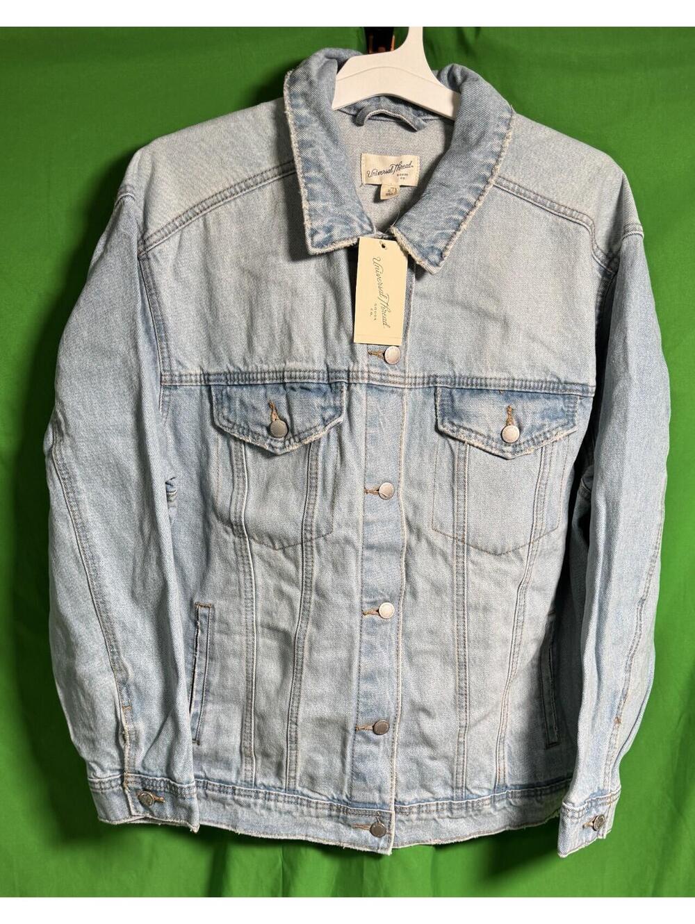 Universal Thread Denim Jean Trucker Style Jacket Vintage Look Women's XL NWT
